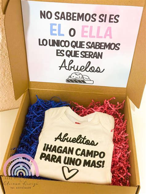 Caja Sorpresa Anuncio De Embarazo A Abuelos Anuncios De Embarazo