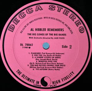 Buy Al Hibbler : Al Hibbler Remembers (LP, Album, Promo) Online for a ...