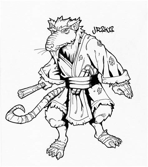 Ninja Turtles Coloring Pages Splinter Clip Art Library