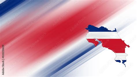 Map of Costa Rica, flag map Stock Illustration | Adobe Stock