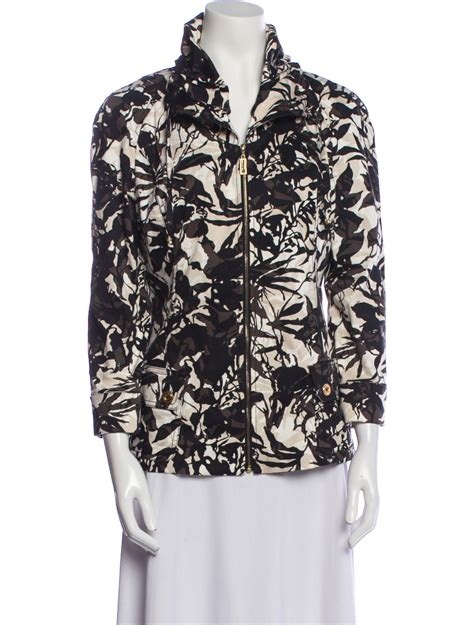 Moncler Teulie Floral Print Utility Jacket Black Jackets Clothing