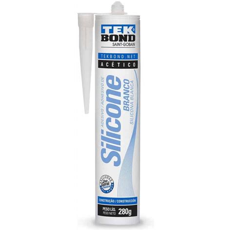 Silicona Acetica Blanca Uso General 280 Gr Tek Bond HMAT Herramientas