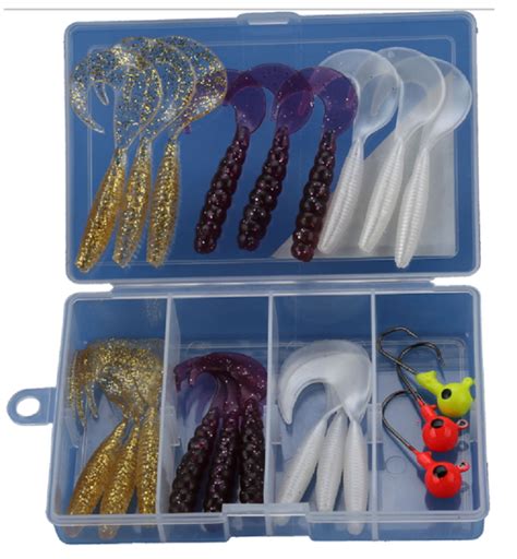 PALADIN OEM Fishing Tackle Soft Lure Set Kit With Jighead And Grub