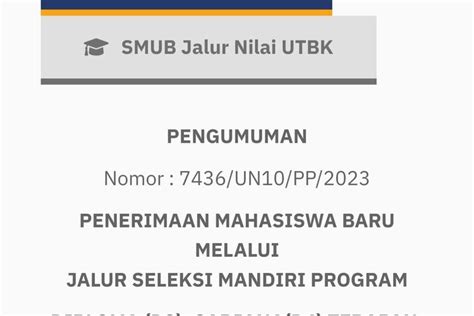 Pengumuman Mandiri Ub Jalur Utbk 2023 Dan Nilai Rapor Jam Berapa Hari Ini Pengumuman Selma Ub