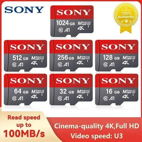 Sony Tarjeta De Memoria Micro Sd Para C Mara Tarjeta Flash Sd Tf De Tb