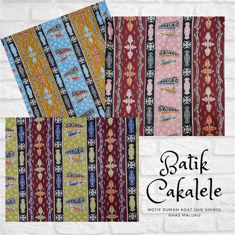 Jual Batik Cakalele Motif Rumah Adat Maluku Baileo Shopee Indonesia