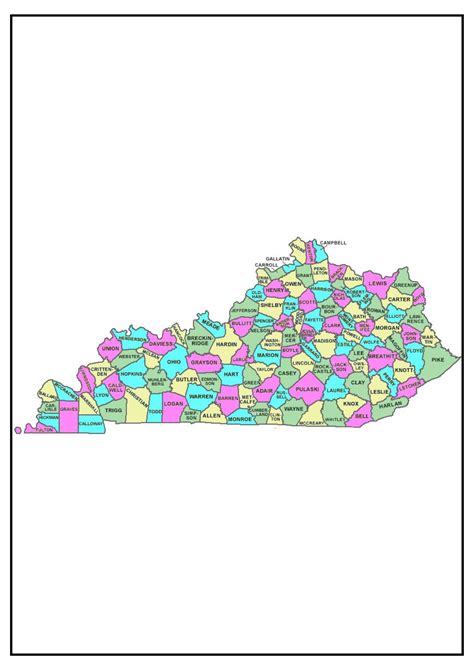 Kentucky County Map [Map of Kentucky Counties and Cities]