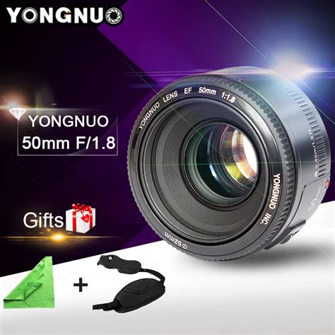 Yongnuo 50mm Lens Yn50mm Fixed Focus Lens Ef 50mm F 1 8 Af Mf Large