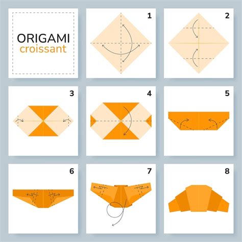 Tutoriel De Sch Ma D Origami Croissant Mod Le Mobile Origami Pour Les