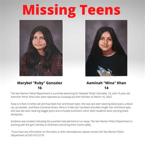 Two Teen Girls Missing In San Ramon San Ramon Ca Patch