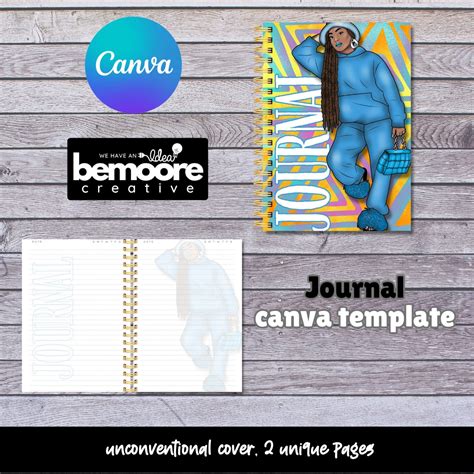 Journal Journal Template Canva Templates Bemoore Creative