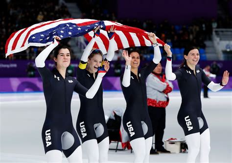 U S Long Track Speedskating Medal Drought Ends With Bronze In Women’s Team Event The