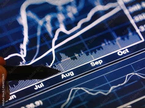 Stock Market Or Forex Trading Graph And Candlestick Chart Suitable For