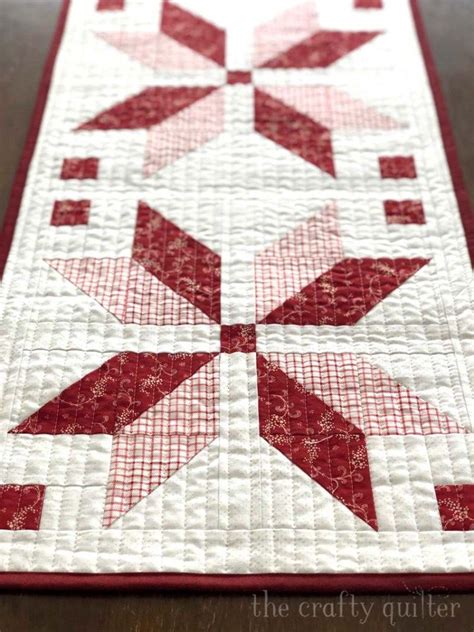 Nordic Star Table Runner Free Pattern The Crafty Quilter Christmas