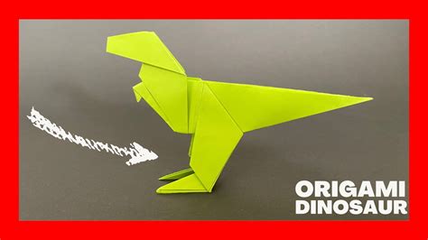 How To Make A Paper Dinosaur Easy Origami Dinosaur Youtube