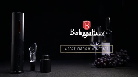 Berlinger Haus Black Rose Collection Pcs Electric Wine Gift Set