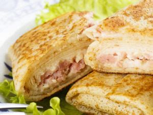 Ham Cheese And Mushroom Filled Pancakes Goldenfry