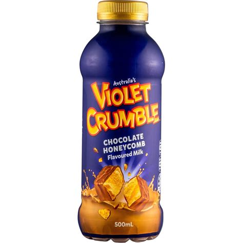 Violet Crumble Chocolate Honeycomb Milk 500ml Woolworths