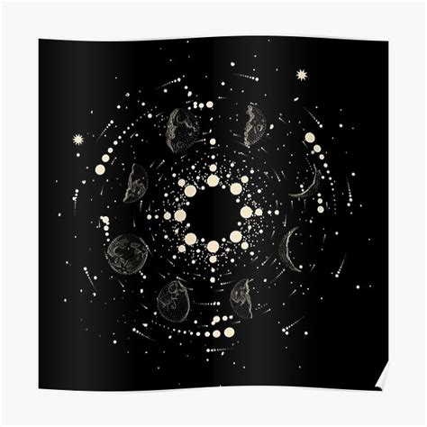 Circular Moon Phases Poster For Sale By Trish Eqdesign Redbubble