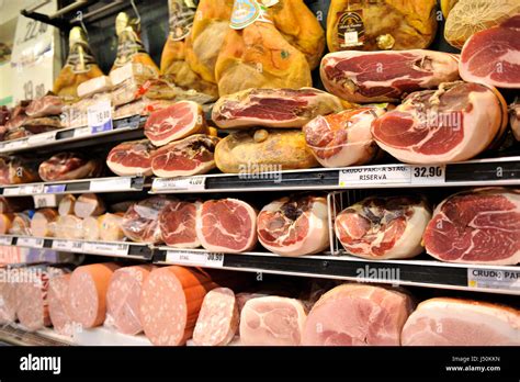 Parma Hams In The Emilia Romagna Market Food Valley Of Italian Food