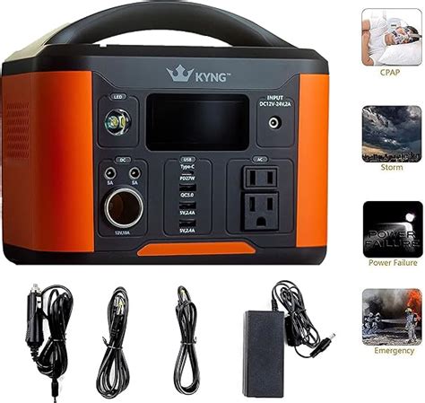 Kyng Solar Generator Portable Power Station 388wh Pure Sine Wave Lithium Battery