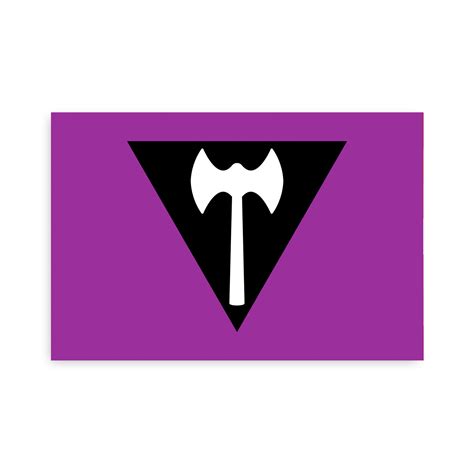 Labrys Lesbian Pride Flag Sticker 4x6