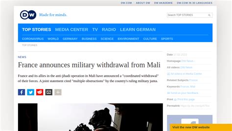 France Announces Military Withdrawal From Mali Queensnews Llc