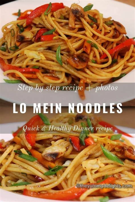 vegetable lo mein step  step recipe video  yummy delights
