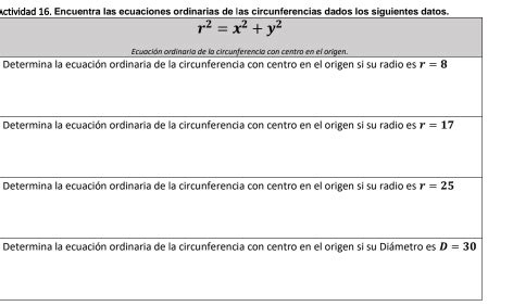 Solved Actividad Encuentra Las Ecuaciones Ordinarias De Las