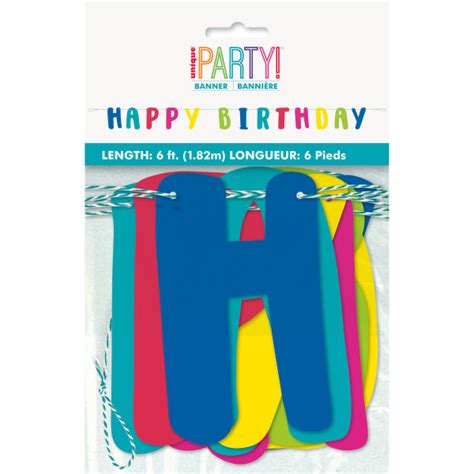 Color Birthday Pennant Banner Partyland Monterrey