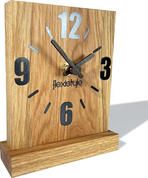 Amazon De Flexistyle Modern Standuhr Klein Aus Holz Eiche Wohnzimmer