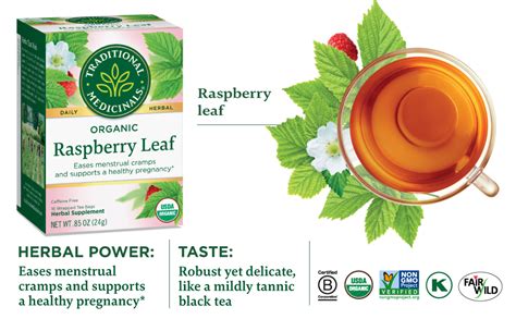 Amazon Traditional Medicinals Tea Organic Raspberry Leaf Eases