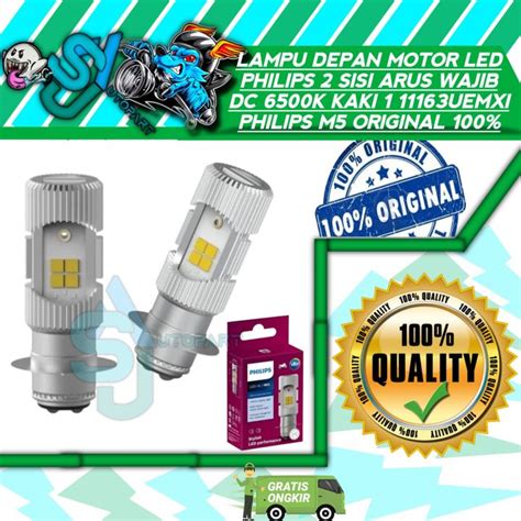 Lampu Depan Motor Led Philips Sisi Arus Wajib Dc K Kaki