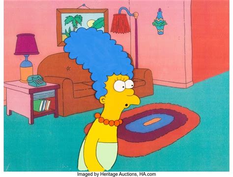 The Simpsons The Tracey Ullman Show The Art Museum Marge Production Cel Setup Fox 1988 By