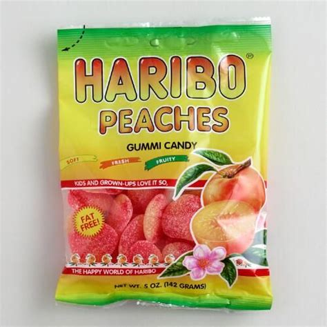 Haribo Peach Gummies Set Of 12 Jujuba