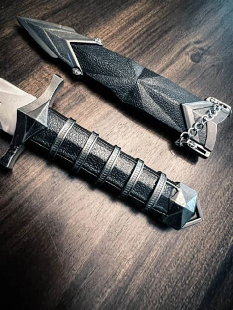 11 Double Edged Dark Assassin Dagger With Sheath Stainless Steel - Etsy