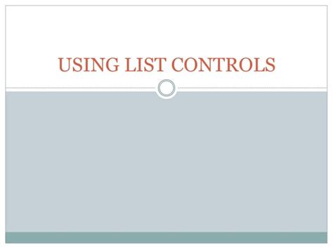 unit  list controlspptx