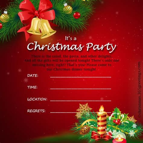 Editable Free Christmas Invitation Templates Word