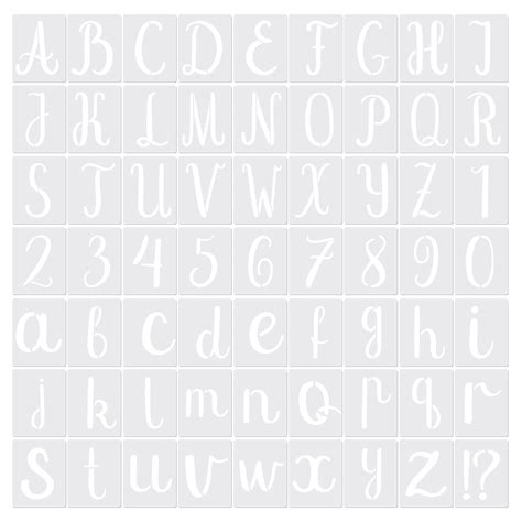 Uxcell 4 Inch Letter Stencils Number Stencils, 63 Pack Reusable ...