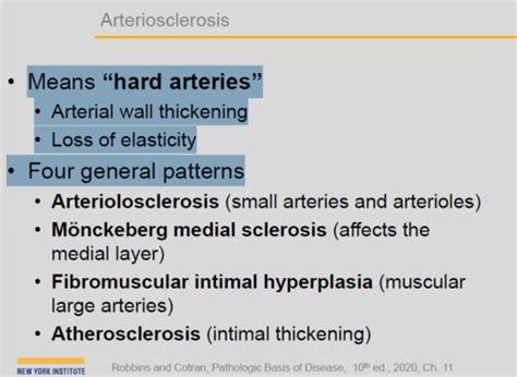 Lecture Pathology Of Atherosclerosis And Ischemic Heart Disease