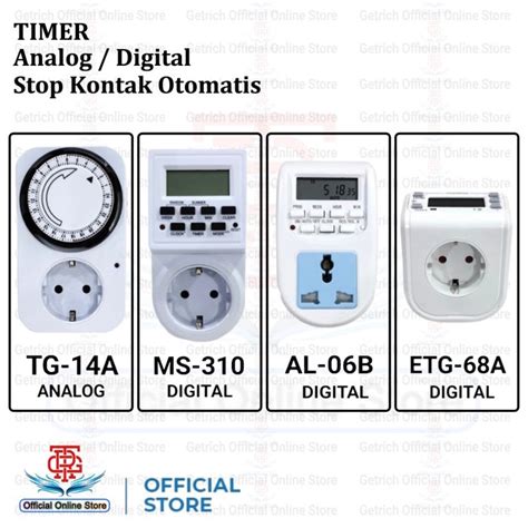 Jual Stop Kontak Timer Saklar ON OFF Listrik Manual Otomatis Analog