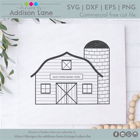 Barn And Silo SVG Barn SVG Silo SVG Personalize Barn Svg Farm Svg