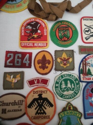 Lot Of Vintage Boy Scout Of America Items Neckerchiefs Patches Mess Kit