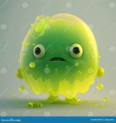Ai Generated Cartoon Character Lime Jelly Fruit Stock Illustration ...