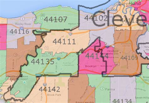 Cleveland Area Zip Code Map - Draw A Topographic Map