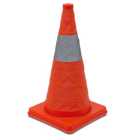 Traffic Cone 18 Collapsible Orange Reflective Universal Group