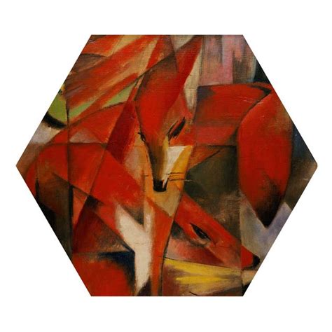 Franz Marc F Chse Hexagon Bild Auf Holz Kaufen