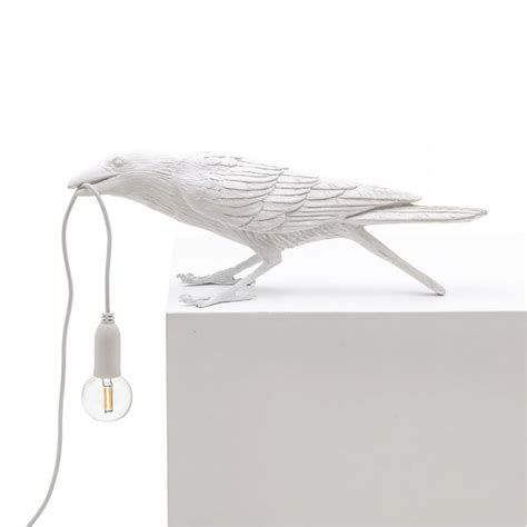 Seletti Lampada Da Tavolo Bird Svago Bianco Longho Design Concept