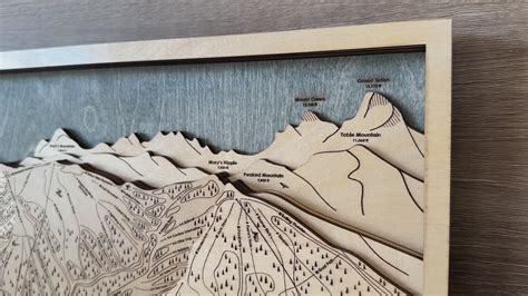 Brundage Mountain, ID Ski Trail Map | 3D Wood Mountain Décor – Torched ...