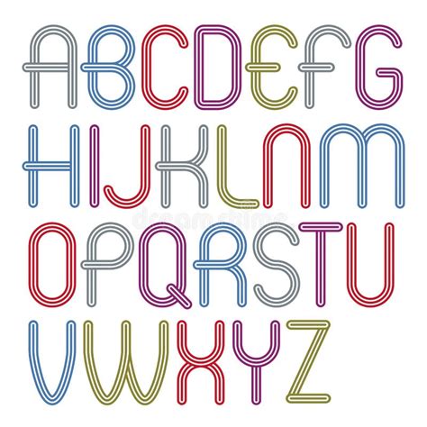 Ensemble De Lettres Majuscules D Alphabet Anglais De Vecteur De Disco D